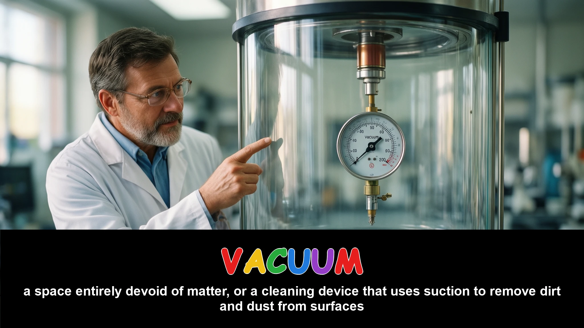 English Illustration for vacuum
